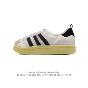 Adidas Puffylette Unisex Retro Thick Sole Sneakers for Men and Women