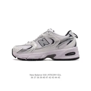 New Balance 530 Retro Running Shoes Silver Mesh Vintage Style