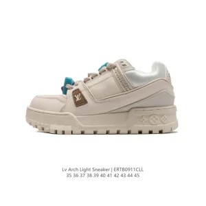 Louis Vuitton LV Trainer Sneaker Low Thick Sole Elevated Fashion Sneakers