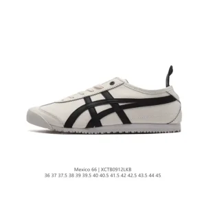 ASICS Onitsuka Tiger Mexico 66 Classic Leather Sneakers for Men and Women