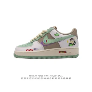 Nike Air Force 1 07 Low White Leather Sneakers with Air Cushion