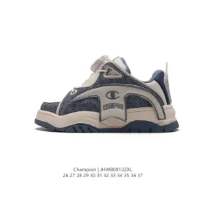 Champion Kids Classic Chunky Sole White Sneakers Retro Skate Shoes