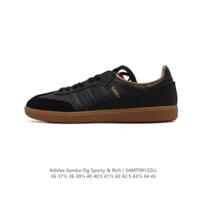 Adidas Samba OG Sporty & Rich Collaboration Leather Shoes for Men and Women