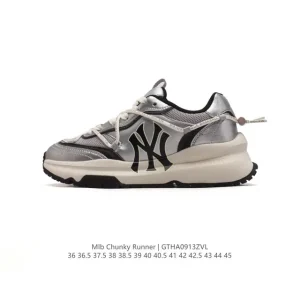 MLB Chunky Runner Liner Low Top Chunky Sole Leather Sneakers
