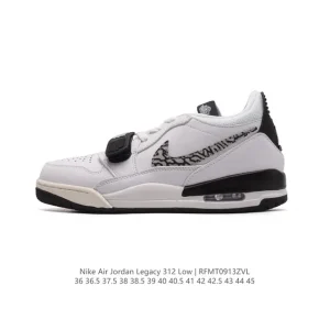 Jordan Legacy 312 Low Men's Basketball Shoes - Black & White