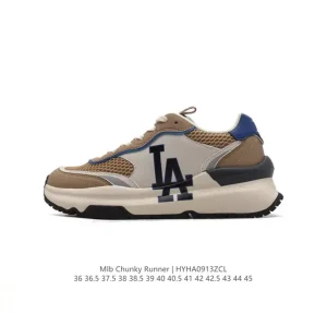 MLB Chunky Runner Liner Low Top Chunky Sole Leather Sneakers