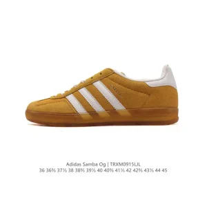Adidas Samba OG Leather Shoes White T-toe Sneakers for Men and Women