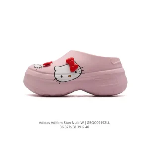 Adidas Adifom Hello Kitty Slippers with Bow Decoration