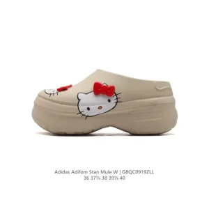 Adidas Adifom Hello Kitty Slide Sandals with Bow Decor