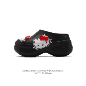 Adidas Adifom Hello Kitty Slide Sandals with Bow Decor
