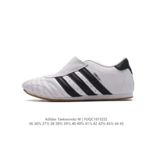 Adidas Taekwondo Training Shoes Black White Low Top