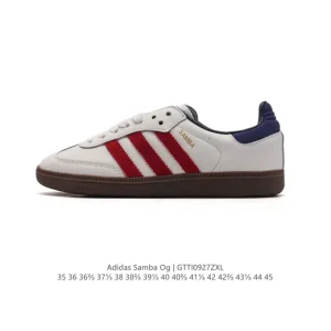 Adidas Samba OG Classic Leather Sneakers White T-toe Shoes