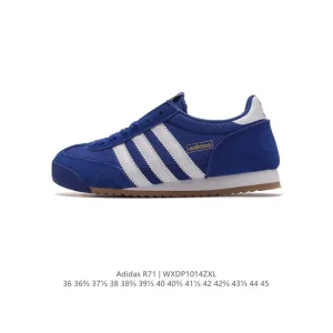 Adidas Originals R71 Low-Top Lifestyle Sneakers with Fabric Suede Leather