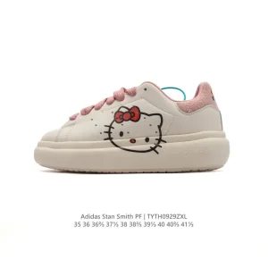 Adidas Stan Smith Crepe Hello Kitty New Version White Leather Sneakers