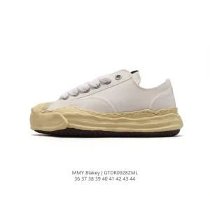 Mihara Yasuhiro Blakey Canvas Low Top Sneakers with Dissolved Sole