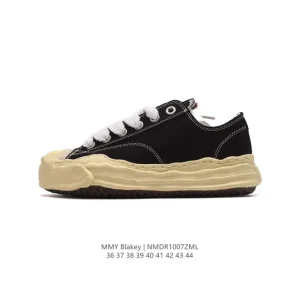 Mmy Blakey Canvas Low Sneakers by Mihara Yasuhiro