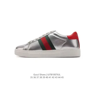 Gucci Rhyton Classic White Leather Sneakers for Men and Women