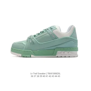 Louis Vuitton Trainer Low Thick Sole Fashion Sneakers for Men and Women