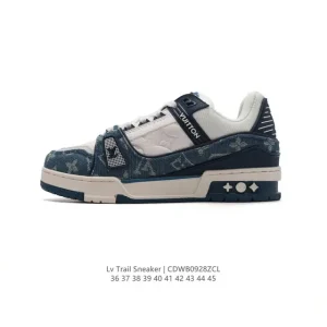 Louis Vuitton Trainer Low Thick Sole Fashion Sneakers for Men and Women