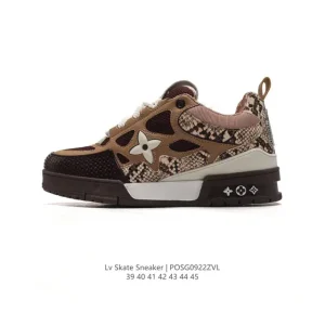 Louis Vuitton Skate Sneaker Men's Leather Shoes for Fall Winter