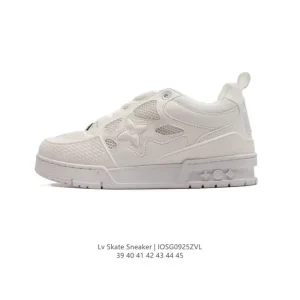 Louis Vuitton Men's Skate Sneaker Grained Cowhide Leather 2024 Runway