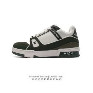 Louis Vuitton Trainer Low Sneaker White Leather 3D Logo Thick Sole
