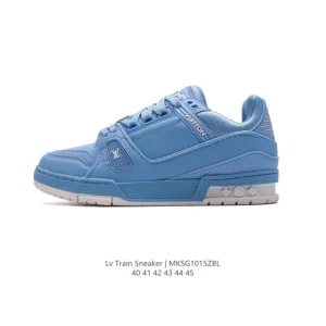 Louis Vuitton Trainer Sneaker Low White Leather Fashion Shoes