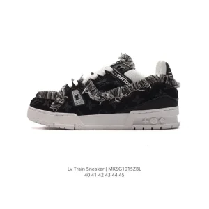 Louis Vuitton Trainer Sneaker Low Thick Sole Canvas Shoes