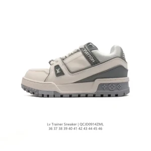 Louis Vuitton Lv Trainer Sneaker Low Fashion Thick Sole Elevated Sports Shoes