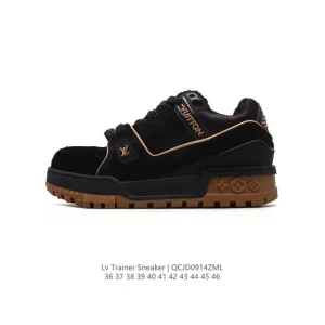 Louis Vuitton Trainer Sneaker Low Thick Sole Comfortable Shoes for Men and Women