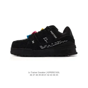 Louis Vuitton Trainer Sneaker Low Full Crystal Luxury Fashion Sneaker
