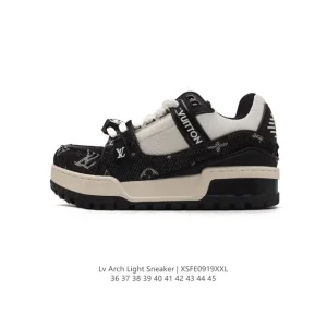Louis Vuitton Arch Light Sneakers Leather Mesh Vintage Running Shoes