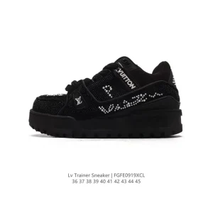 Louis Vuitton Trainer Sneaker Low Men's Fashion Thick Sole Shoes