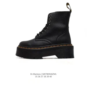 Dr Martens Women's Platform Leather Boots Classic English Style