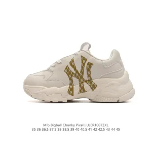 MLB Bigball Chunky Dia Mono Vintage Retro Sneakers for Men and Women