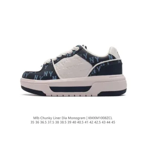 MLB Chunky Liner Mid Retro Streetwear Sneakers with Reflective Details