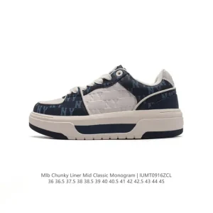 MLB Chunky Liner Mid Retro Streetwear Sneakers with Chunky Sole