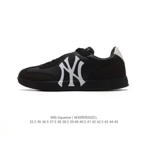 MLB Squeeze Black Unisex Low-Top Casual Sneakers for Men and Women