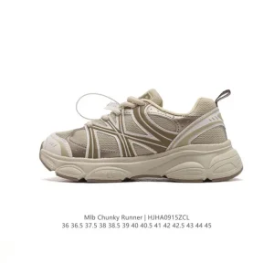 MLB Chunky Runner Liner Low Top Chunky Sole Leather Sneakers 2024 New York Yankees