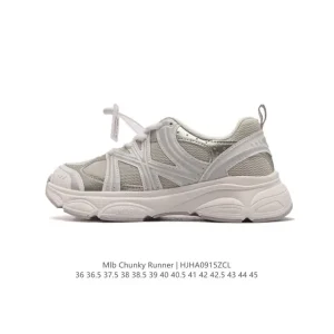 MLB Chunky Runner Liner Low Top Thick Sole Leather Sneakers 2024 New York Yankees