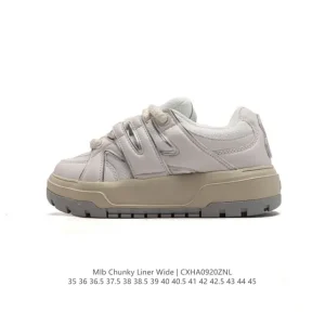 MLB Chunky Wide New York Yankees White Retro Chunky Sneakers 2024