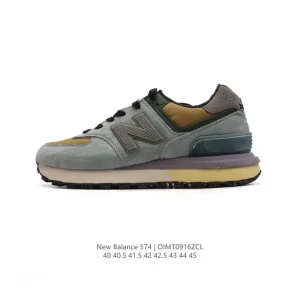 New Balance 574 Retro Running Shoes with Encap Cushioning and Pig Leather Upper