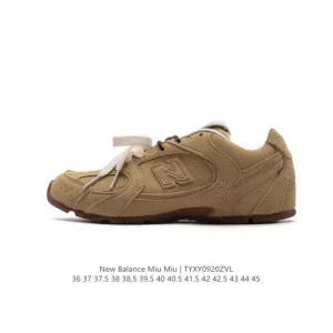 Miu Miu x New Balance 530 Sl Retro Low Top Sneakers in Brown Suede