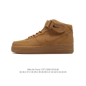 Nike Air Force 1 Mid Magic Strap Chunky Sole Sneakers with Honeycomb Air Cushion