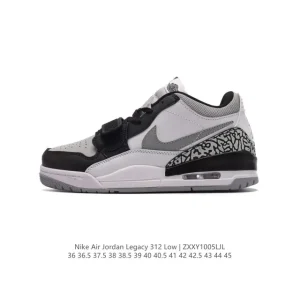 Jordan Legacy 312 Low Men's Basketball Shoes Black White