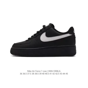 Nike Air Force 1 '07 Low White Leather Sneakers with Air Cushion