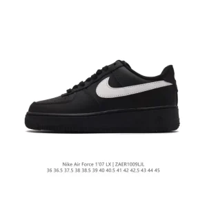 Nike Air Force 1 '07 Low White Leather Sneakers with Air Cushion