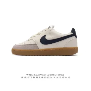 Nike Court Vision Low Vintage Leather Basketball Sneakers for Men and Women