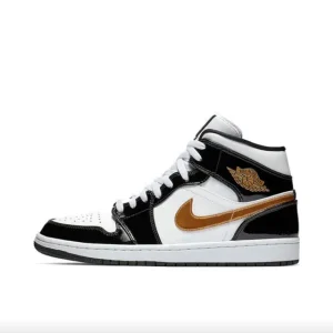 Jordan Air Retro High OG Black White Red Leather Basketball Shoes