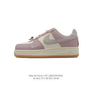 Nike Air Force 1 Low 07 White Leather Sneakers with Air Cushion